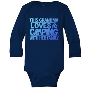 Family Camping Trip Funny Gift This Grandma Loves Camping Baby Long Sleeve Bodysuit