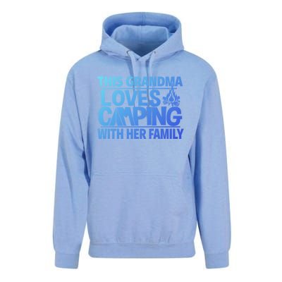 Family Camping Trip Funny Gift This Grandma Loves Camping Unisex Surf Hoodie