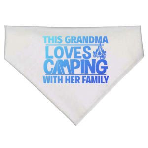 Family Camping Trip Funny Gift This Grandma Loves Camping USA-Made Doggie Bandana