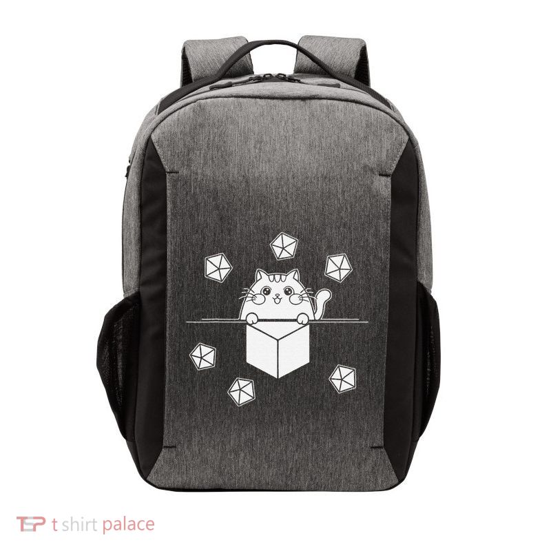 Funny Cat Throwing Dice Cat Lover Vector Backpack