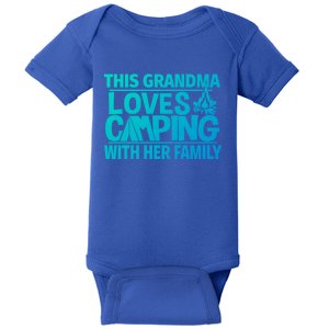 Family Camping Trip Funny Gift This Grandma Loves Camping Baby Bodysuit