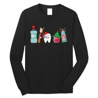 Funny Christmas Teeth Christmas Dentist Long Sleeve Shirt