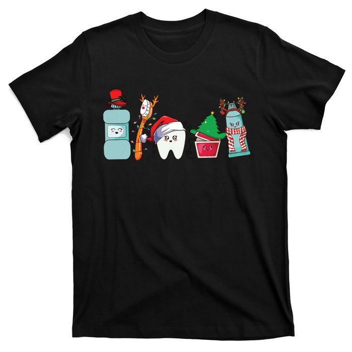 Funny Christmas Teeth Christmas Dentist T-Shirt