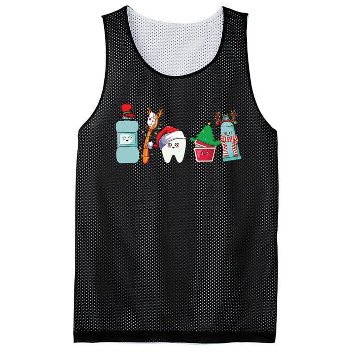 Funny Christmas Teeth Christmas Dentist Mesh Reversible Basketball Jersey Tank