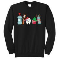 Funny Christmas Teeth Christmas Dentist Tall Sweatshirt