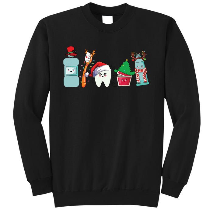 Funny Christmas Teeth Christmas Dentist Tall Sweatshirt