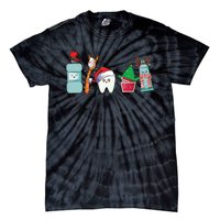 Funny Christmas Teeth Christmas Dentist Tie-Dye T-Shirt