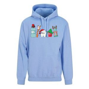 Funny Christmas Teeth Christmas Dentist Unisex Surf Hoodie