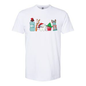 Funny Christmas Teeth Christmas Dentist Softstyle CVC T-Shirt