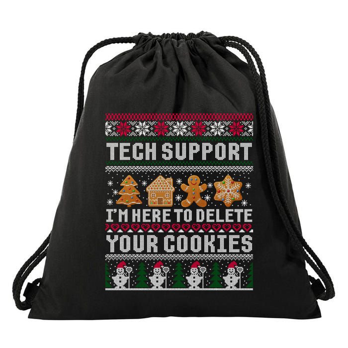 Funny Christmas Tech Supporgift Computer Programmer Gift Drawstring Bag