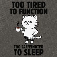 Funny Cat Too Tired To Function Too Caffeinated To Sleep Cotton Canvas Backpack