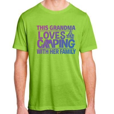 Family Camping Trip Funny Gift This Grandma Loves Camping Adult ChromaSoft Performance T-Shirt