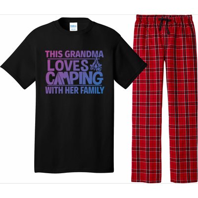 Family Camping Trip Funny Gift This Grandma Loves Camping Pajama Set