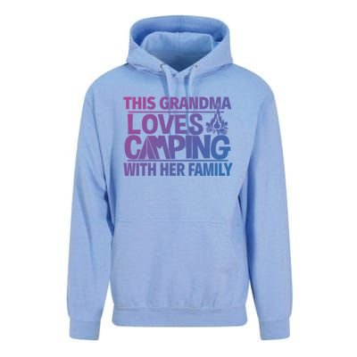 Family Camping Trip Funny Gift This Grandma Loves Camping Unisex Surf Hoodie