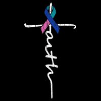Faith Cross Thyroid Cancer Awareness Warrior Survivor City Backpack