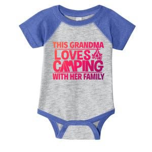 Family Camping Trip Funny Gift This Grandma Loves Camping Infant Baby Jersey Bodysuit