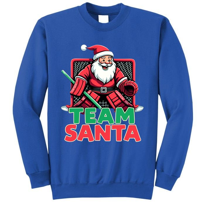 Funny Christmas Team Santa Ice Hockey Goalie Goaltender Xmas Gift Sweatshirt