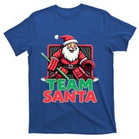 Funny Christmas Team Santa Ice Hockey Goalie Goaltender Xmas Gift T-Shirt