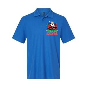 Funny Christmas Team Santa Ice Hockey Goalie Goaltender Xmas Gift Softstyle Adult Sport Polo