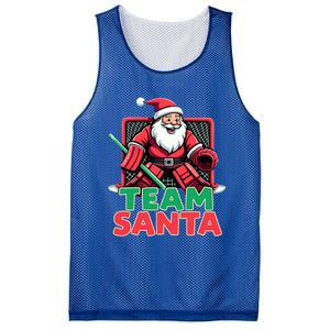 Funny Christmas Team Santa Ice Hockey Goalie Goaltender Xmas Gift Mesh Reversible Basketball Jersey Tank