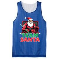 Funny Christmas Team Santa Ice Hockey Goalie Goaltender Xmas Gift Mesh Reversible Basketball Jersey Tank