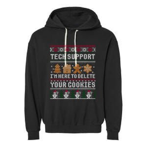 Funny Christmas Tech Support Computer Programmer Gift Garment-Dyed Fleece Hoodie