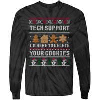 Funny Christmas Tech Support Computer Programmer Gift Tie-Dye Long Sleeve Shirt