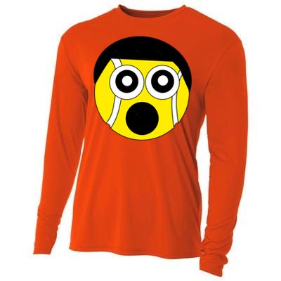 Fun Crazy Tennis Ball Face Cooling Performance Long Sleeve Crew