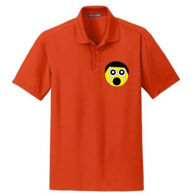 Fun Crazy Tennis Ball Face Dry Zone Grid Polo