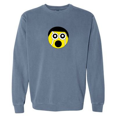 Fun Crazy Tennis Ball Face Garment-Dyed Sweatshirt