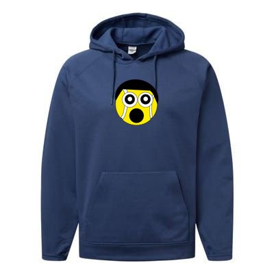 Fun Crazy Tennis Ball Face Performance Fleece Hoodie