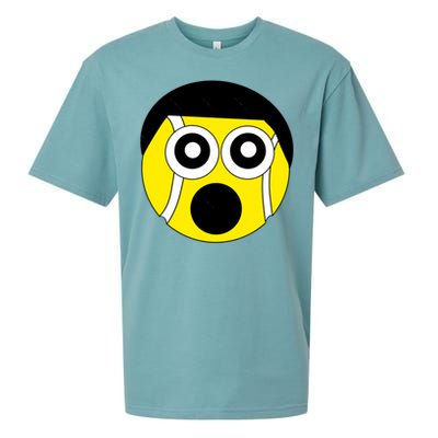 Fun Crazy Tennis Ball Face Sueded Cloud Jersey T-Shirt