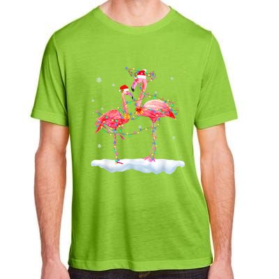 Flamingo Christmas Tree Funny Xmas Holiday Gift Adult ChromaSoft Performance T-Shirt