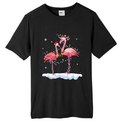 Flamingo Christmas Tree Funny Xmas Holiday Gift Tall Fusion ChromaSoft Performance T-Shirt