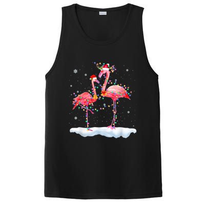 Flamingo Christmas Tree Funny Xmas Holiday Gift PosiCharge Competitor Tank