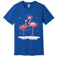 Flamingo Christmas Tree Funny Xmas Holiday Gift Premium T-Shirt