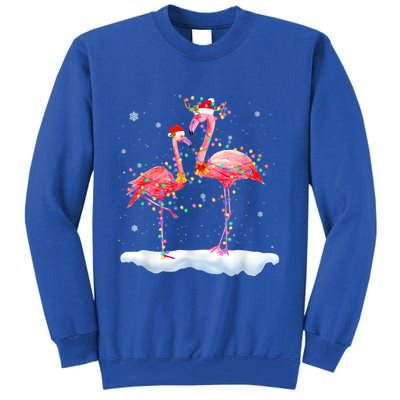 Flamingo Christmas Tree Funny Xmas Holiday Gift Tall Sweatshirt