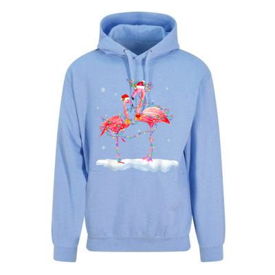 Flamingo Christmas Tree Funny Xmas Holiday Gift Unisex Surf Hoodie