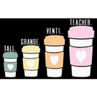 Funny Coffee Themed Teacher Tall Grande Venti Teacher Bumper Sticker