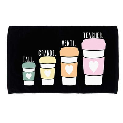 Funny Coffee Themed Teacher Tall Grande Venti Teacher Microfiber Hand Towel