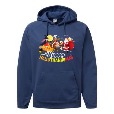 Funny Cute Thanksgiving Xmas Hallo Thanks Mas Halloween Turkey Performance Fleece Hoodie