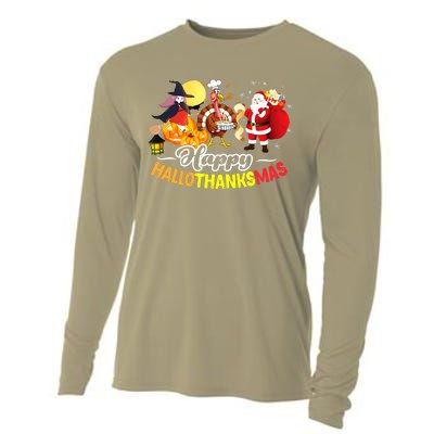 Funny Cute Thanksgiving Xmas Hallo Thanks Mas Halloween Turkey Cooling Performance Long Sleeve Crew