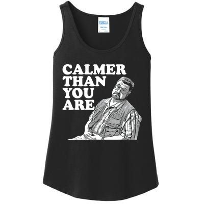 Funny Calmer Than You Are Ladies Essential Tank