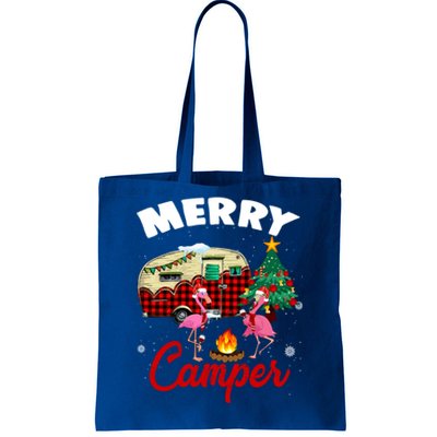 Flamingo Christmas Tree Xmas Family Holiday Party Camper Gift Tote Bag