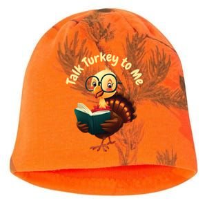 Feathered Conversations Talk Turkey To Me Thanksgiving Meaningful Gift Kati - Camo Knit Beanie