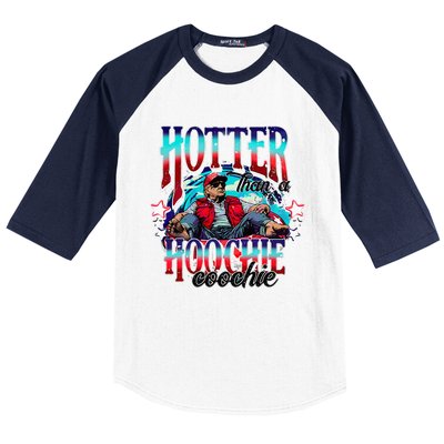 Funny Cute Trump Hotter Than A Hoochie Coochie Baseball Sleeve Shirt