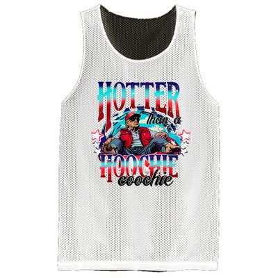 Funny Cute Trump Hotter Than A Hoochie Coochie Mesh Reversible Basketball Jersey Tank