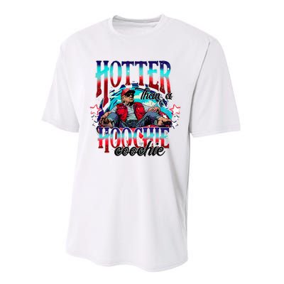 Funny Cute Trump Hotter Than A Hoochie Coochie Performance Sprint T-Shirt