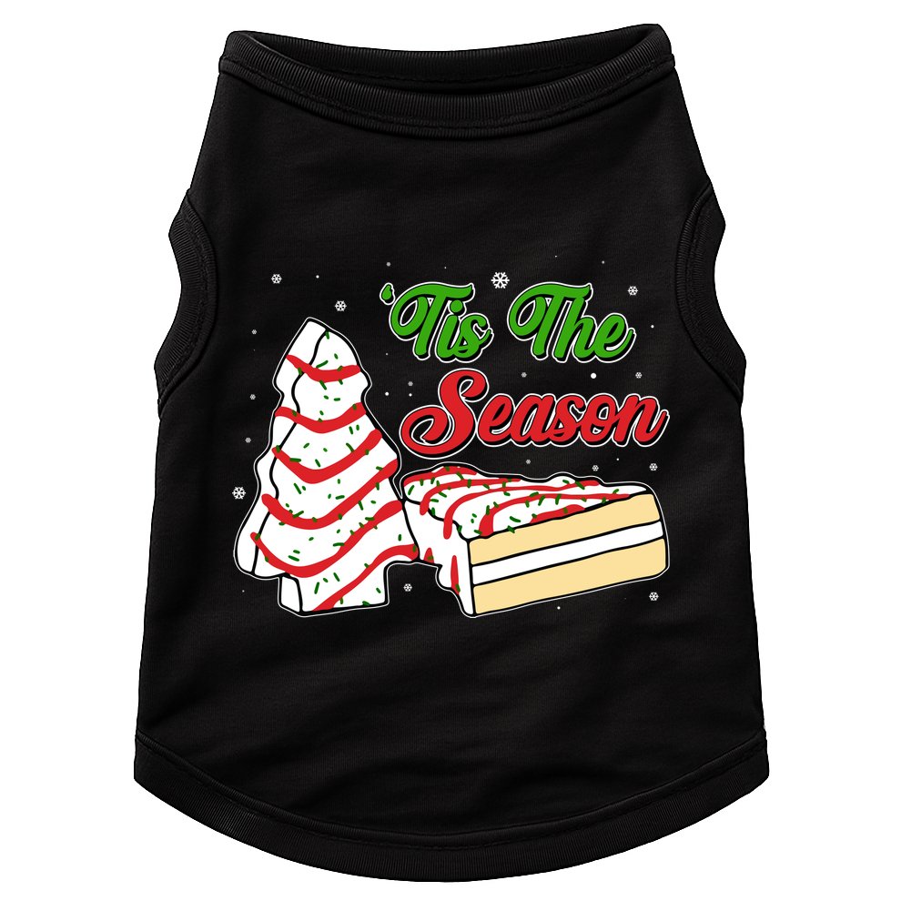 Funny Christmas Tis The Season Tree Cakes Doggie Tank
