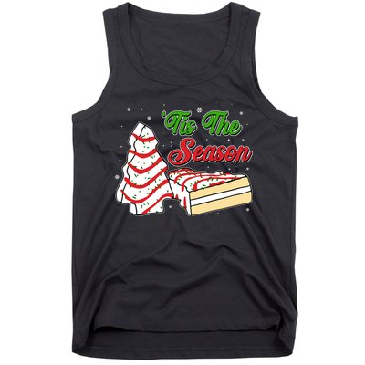 Funny Christmas Tis The Season Tree Cakes Tank Top